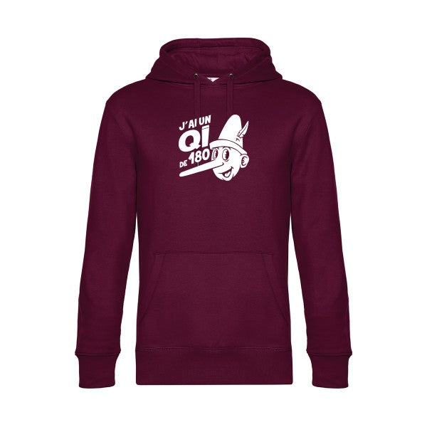 Quotient-intellectuel sweat shirt original Burgundy flex Blanc impression Face