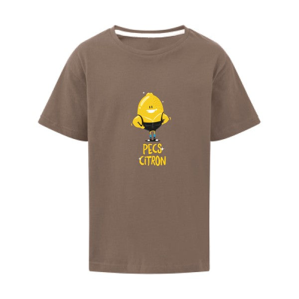 Pecs Citron SG - Kids T-shirt enfant Deep Taupe Taille 128 (7-8/L)