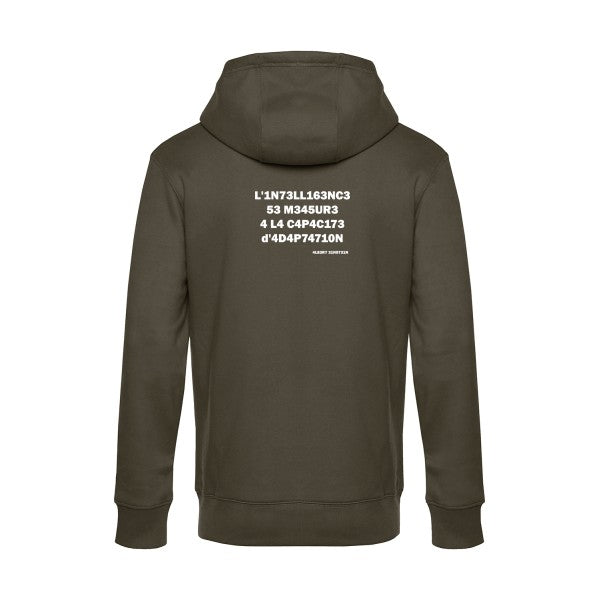 intelligence-ai- sweat shirt original Khaki flex Blanc impression Dos