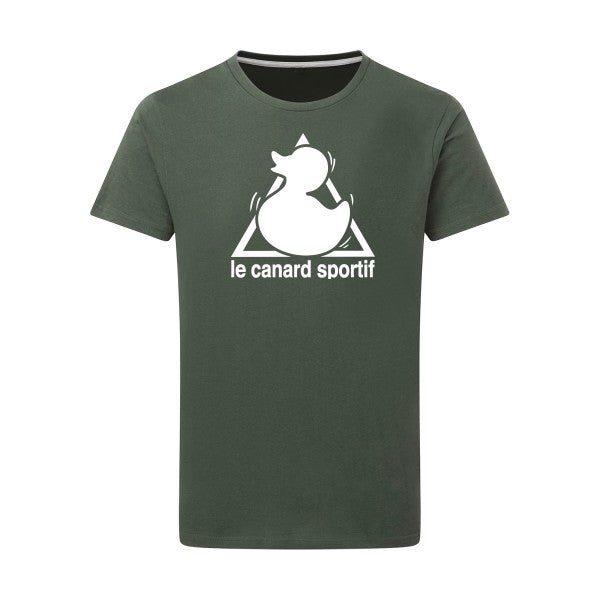 Canard Sportif Blanc -Flex Blanc sur T-shirt SG  Thyme  2XL