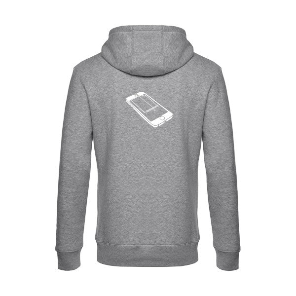 Piege sweat shirt original Heather Grey flex Blanc impression Dos