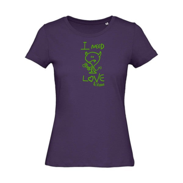 T shirt humour bio femme   femme bio|LOVER Vert pomme 