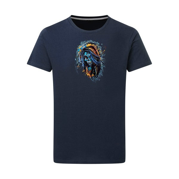 T-shirt homme Femme calavera - T-shirt inspiré de la culture mexicaine Denim XL