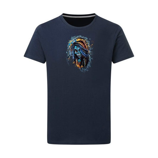 T-shirt homme Femme calavera - T-shirt inspiré de la culture mexicaine Denim XL