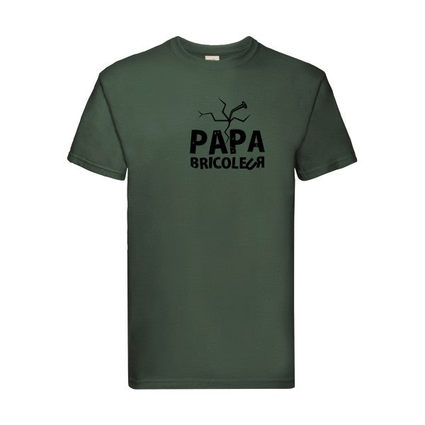 T-shirt|Papa bricoleur |flex Noir| Fruit of the loom 205 g 