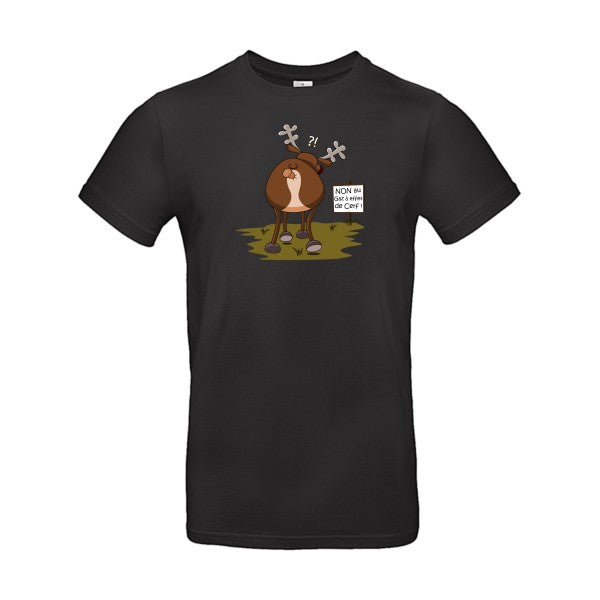 T-shirt humour original Gaz A Effet De Cerf T Shirt couleur Black