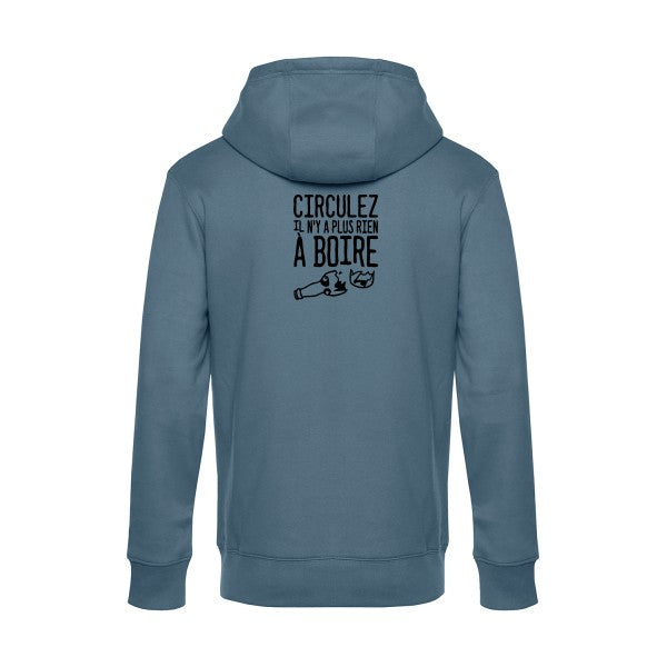 Circulez-il-n-y-a-plus-rien-a-boire sweat shirt original nordic blue flex Noir impression Dos