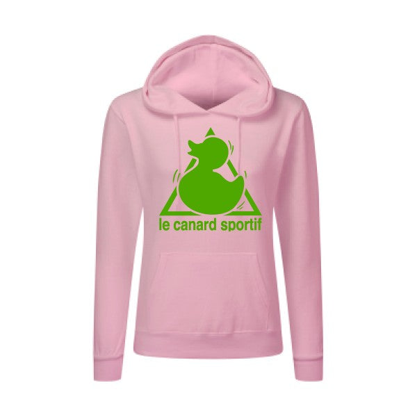 Canard Sportif Vert pomme |Sweat original à capuche Femme