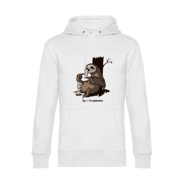 Procafeination- Sweat à capuche original White - RueDuTeeshirt