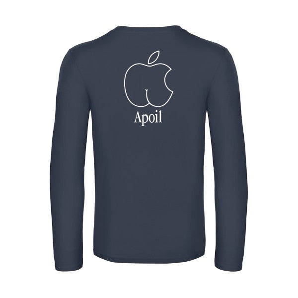 apoil - t shirt- manches- longues- original- humour- Navy impression Dos