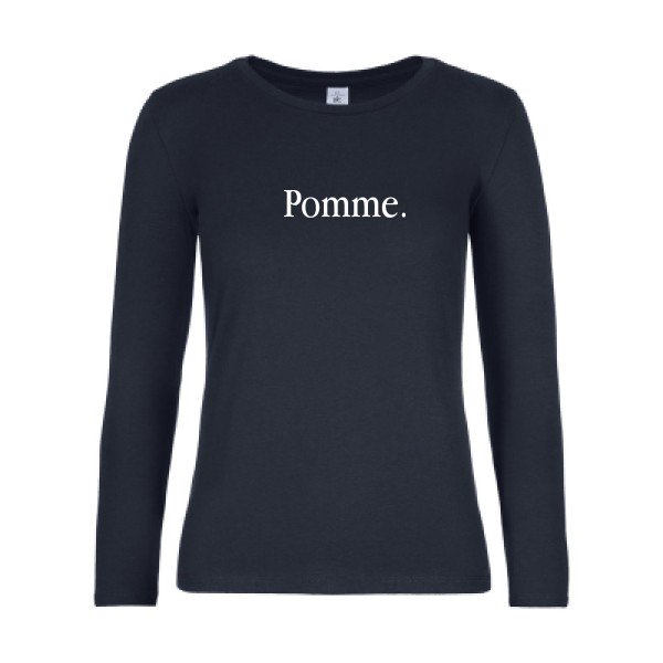 t-shirt lsl femme Pub-Subliminale Navy flex blanc