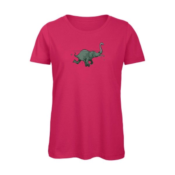 Loch-Ness-Attraction- - t-shirt original femme Fuchsia