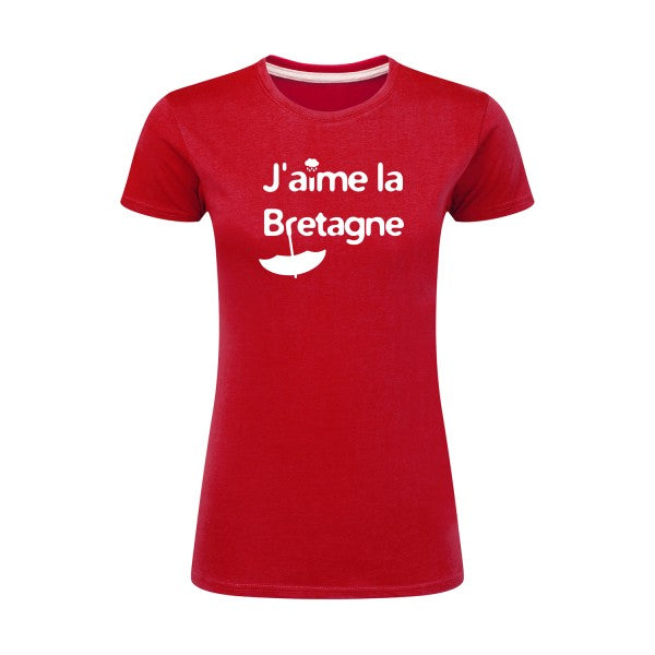 J'aime la Bretagne |Blanc |T shirt original femme|SG