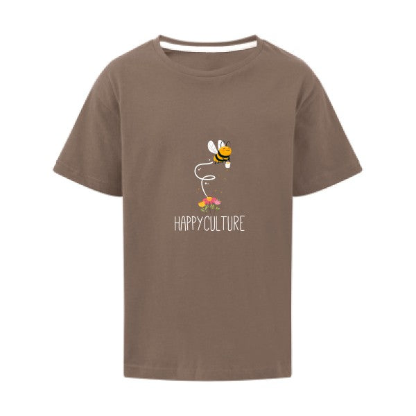 happy SG - Kids T-shirt enfant Deep Taupe Taille 128 (7-8/L)