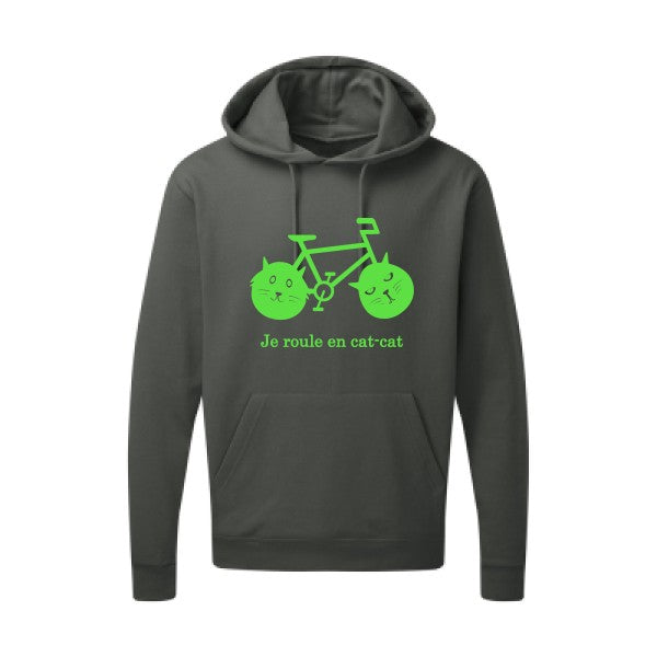 cat-cat bike Vert fluo SG - Hooded Sweatshirt Sweat capuche