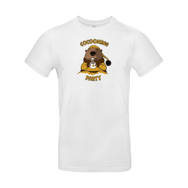 T-shirt humour original Cocooning T Shirt couleur White