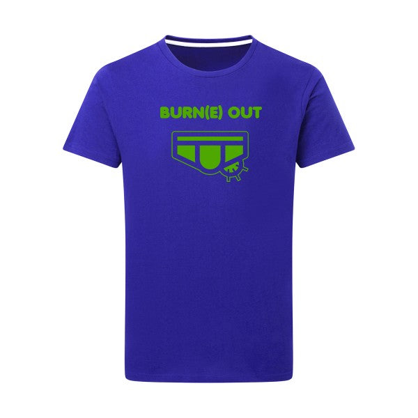 Burn(e) Out vert pomme -Flex vert pomme sur T-shirt SG  Royal Blue  5XL