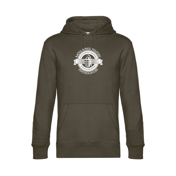 Volfoni sweat shirt original Khaki flex Blanc impression Face