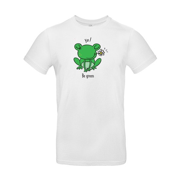 T-shirt humour original Be Green T Shirt couleur White