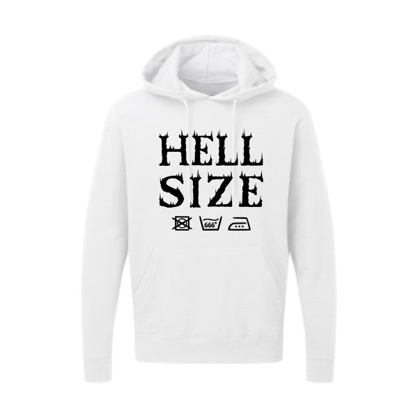 HELL SIZE |Sweat capuche imprimé|noir