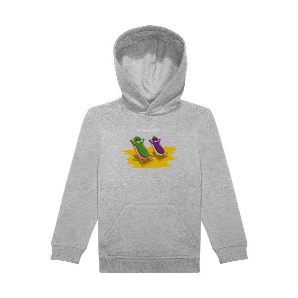 sweat capuche enfant Sports Grey On-n-est-pas-bio-la-?