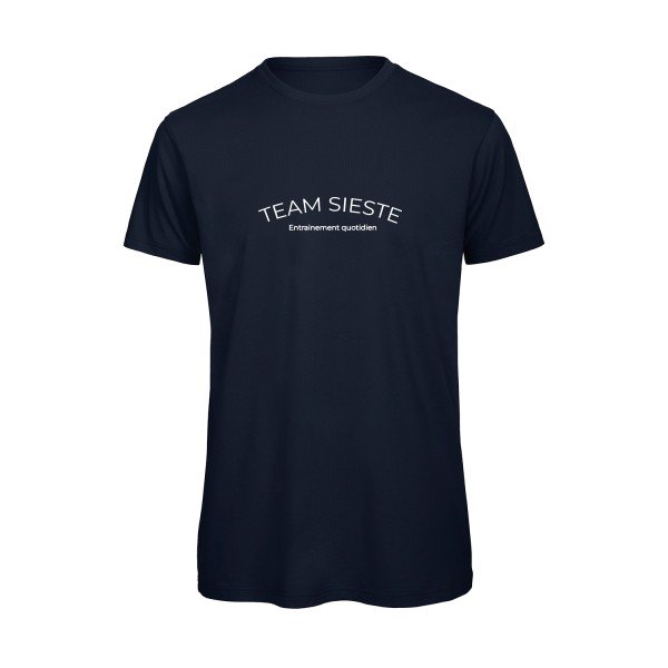 team-sieste-t-shirt  Navy Flex Blanc