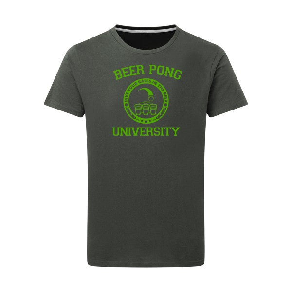 Beer Pong vert pomme -Flex vert pomme sur T-shirt SG  Charcoal  5XL