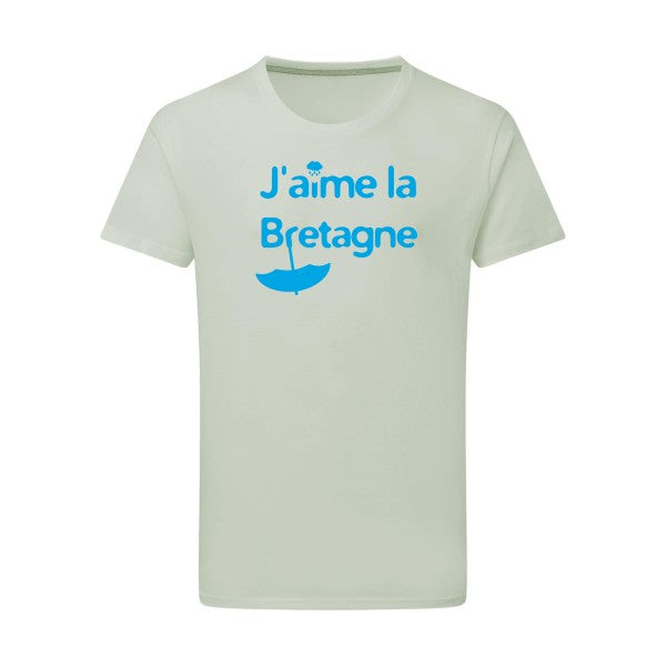 J'aime la Bretagne - Flex bleu clair Tshirt original Pastel Macchiato  2XL