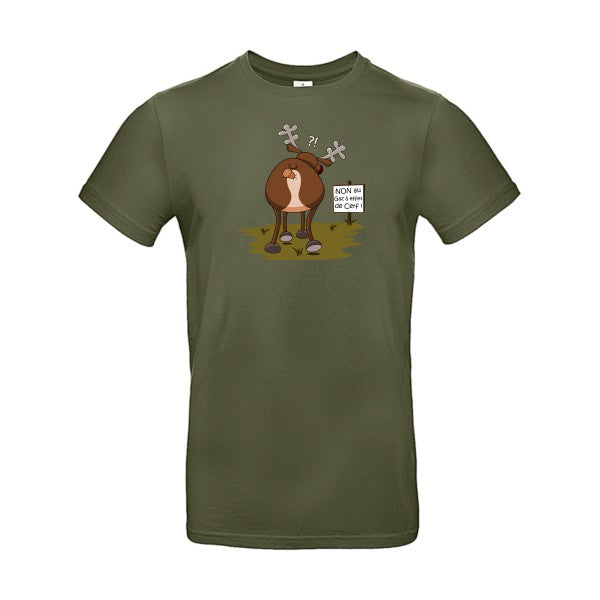 T-shirt humour original Gaz A Effet De Cerf T Shirt couleur Urban Khaki