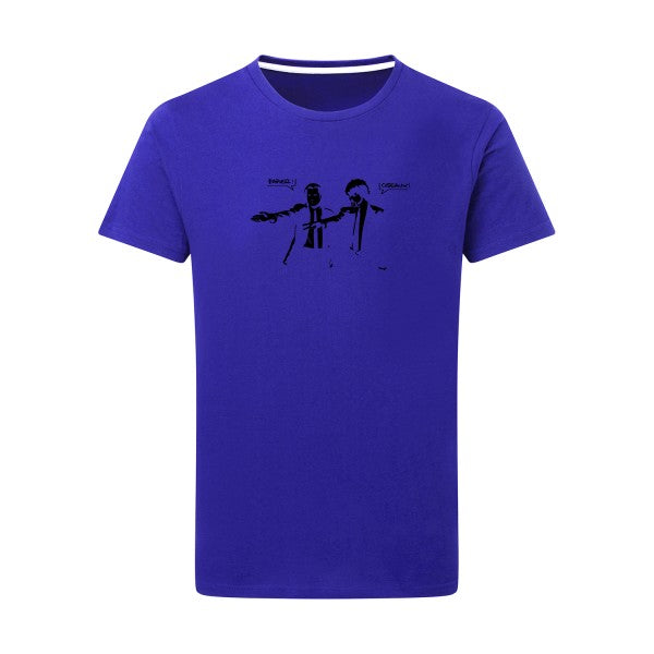 Papier Ciseaux noir -Flex noir sur T-shirt SG  Royal Blue  5XL