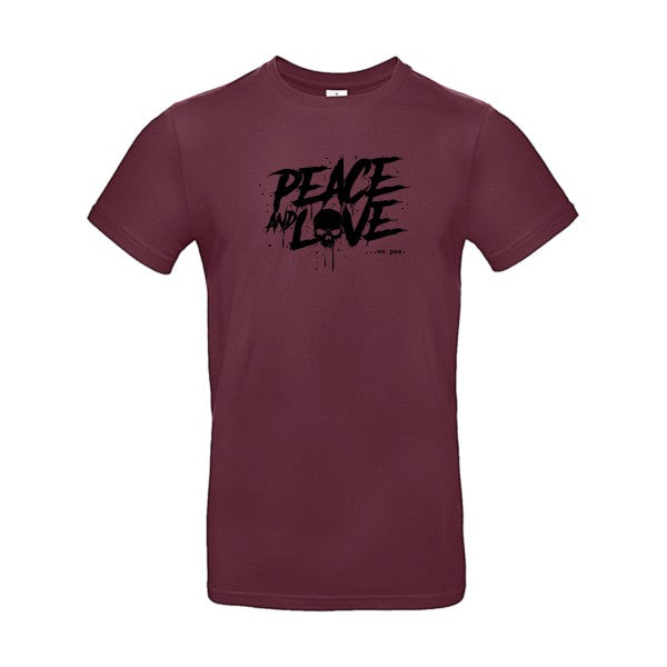 Peace or no peace flex noir B&C - E190 T-shirt|Burgundy||2XL