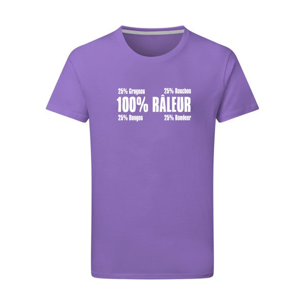 Râleur - Flex Blanc Tshirt original Aster Purple  2XL