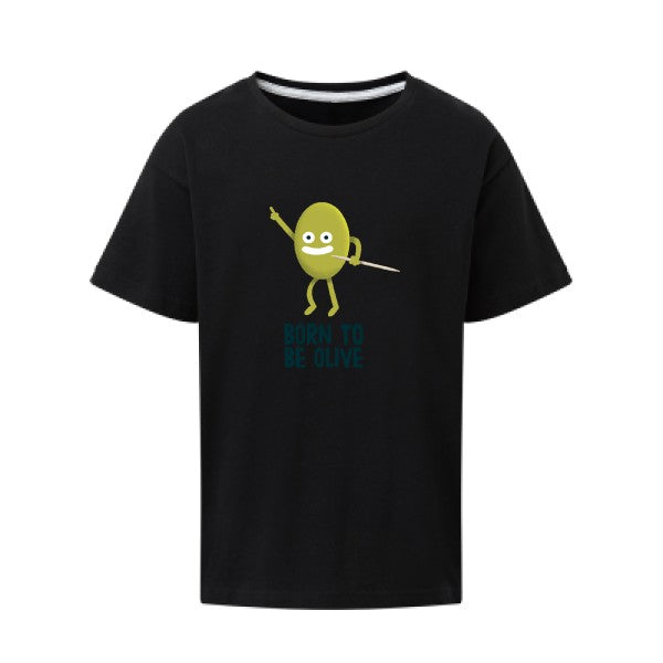 Born to be olive SG - Kids T-shirt enfant Dark Black Taille 152 (11-12/2XL)