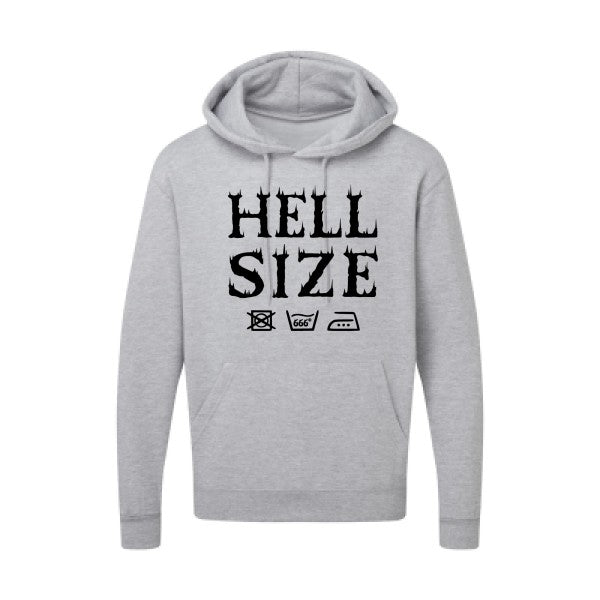 HELL SIZE |Sweat capuche imprimé|noir