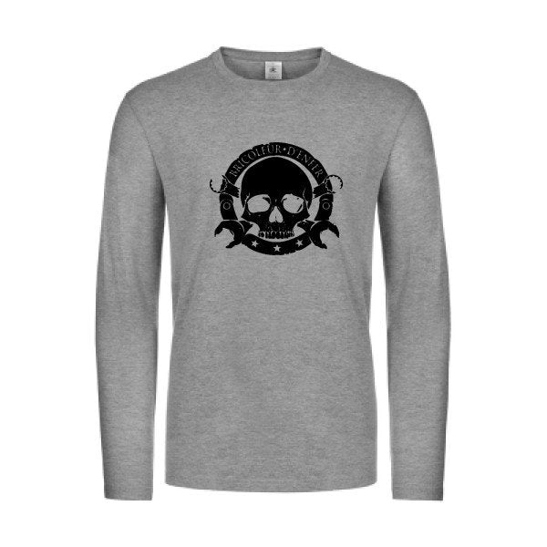 bricoleur d enfer - t shirt- manches- longues- original- humour- Sport Grey impression Face