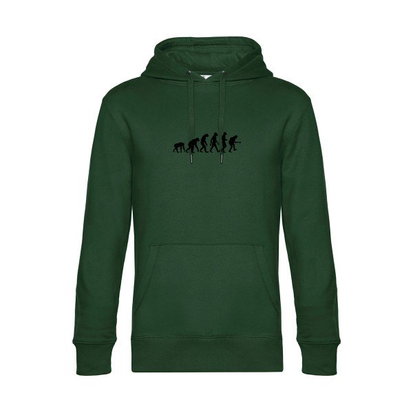 Rock-Evolution sweat shirt original Bottle Green flex Noir impression Face
