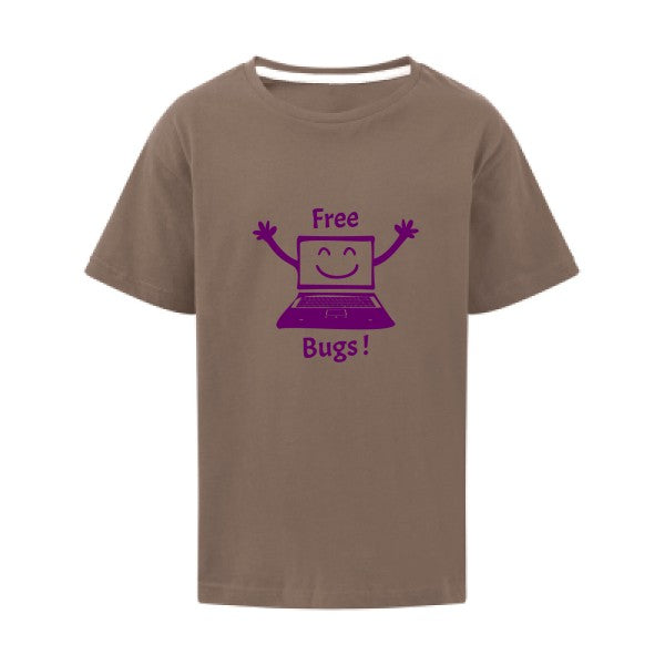 FREE BUGS ! Flex Violet SG - Kids T-shirt enfant Deep Taupe Taille 128 (7-8/L)