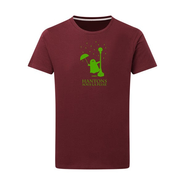 Hantons sous la pluie vert pomme -Flex vert pomme sur T-shirt SG  Burgundy  2XL