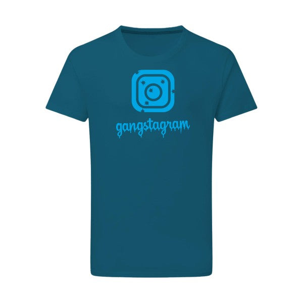 GANGSTAGRAM - Flex bleu clair Tshirt original Petrol  2XL