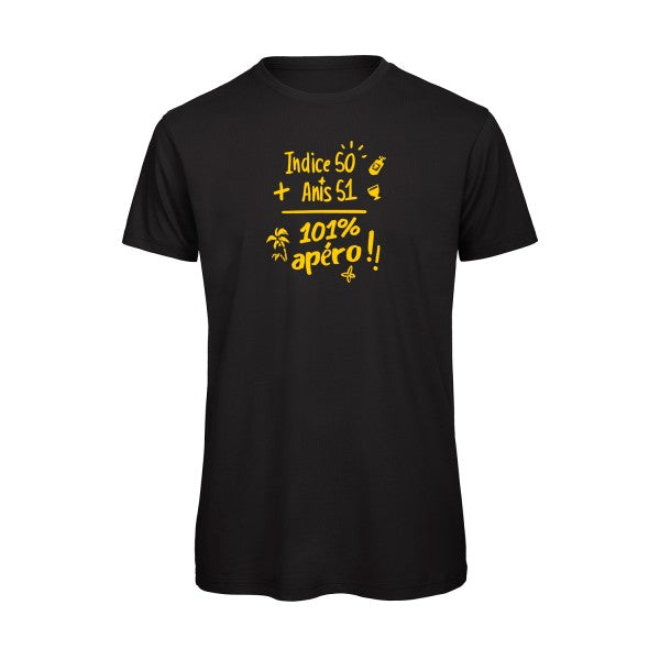 T-shirt humour original 101 Pourcent Apero T Shirt couleur Black