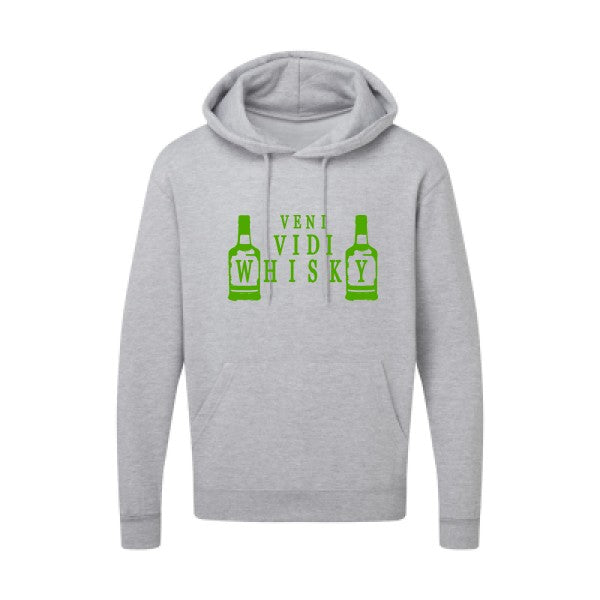 VENI VIDI WHISKY |Sweat  capuche humoristique Vert pomme 