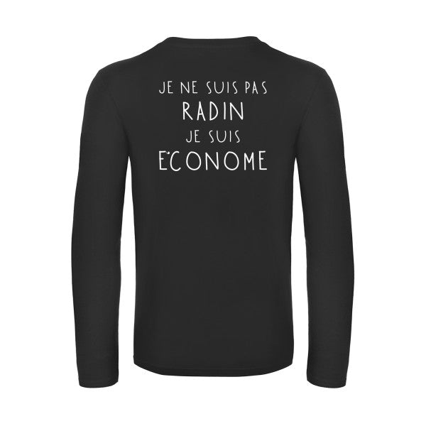 picsou - t shirt- manches- longues- original- humour- Black impression Dos