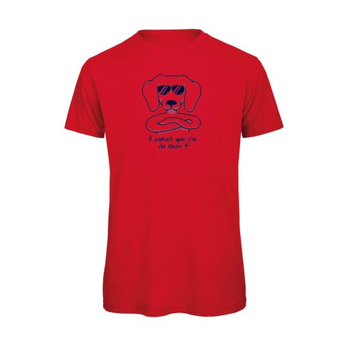 T-shirt humour original Avoir du chien T Shirt couleur Red