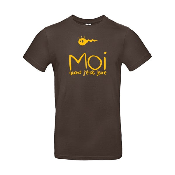 Moi, quand j'étais jeuneFlex jaune or - E190 T-shirt|Brown||2XL