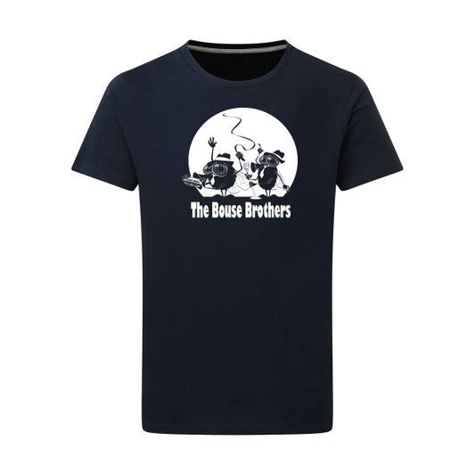 The Bouse Brothers -Flex Blanc sur T-shirt SG  Navy  5XL