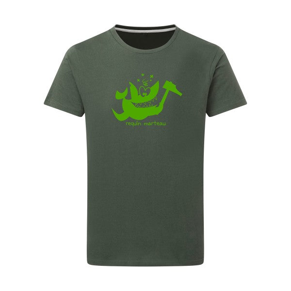 Requin marteau vert pomme -Flex vert pomme sur T-shirt SG  Thyme  2XL