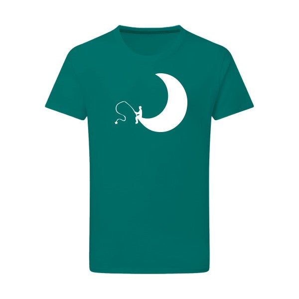 pêcheur d'étoiles -Flex Blanc sur T-shirt SG  Emerald Green  2XL