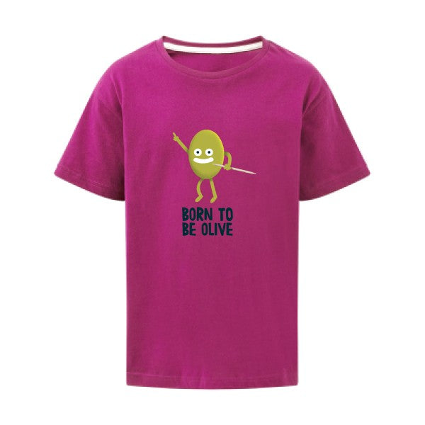 Born to be olive SG - Kids T-shirt enfant Dark Pink Taille 152 (11-12/2XL)