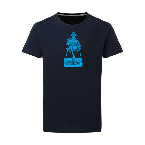 Y a-t-il une vie avant la mort ? - Flex bleu clair Tshirt original Navy  5XL