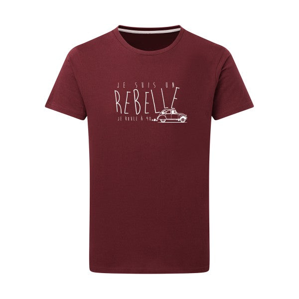 je suis un rebelle - Flex Blanc Tshirt original Burgundy  2XL